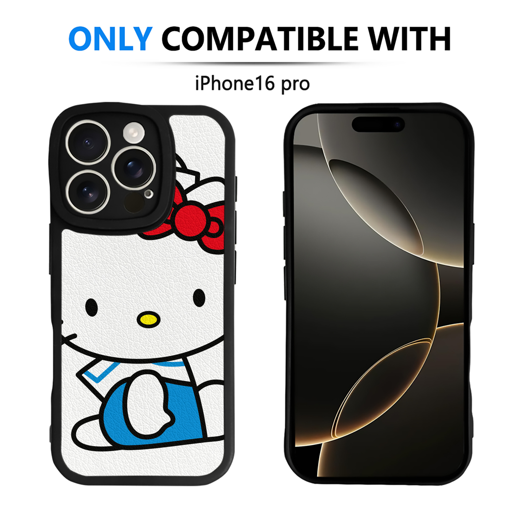 （画像用） Hello Kitty ハローキティ 【iPhone 16シリーズ対応】シリコンスマホケース（レザー調） 材質：シリコン